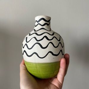 Swirly ceramic vase